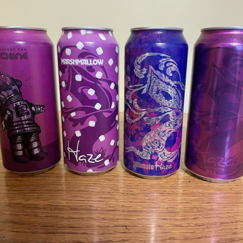 Tree House Brewing 1 * INFINITE HAZE, 1 * HAZE MARSHMALLOW,  1 * ULTIMATE HAZE, 1 * HAZE AGAINST THE MACHINE - 4 CANS TOTAL