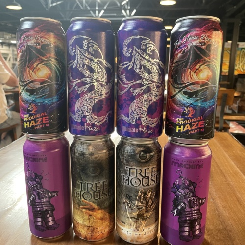 Tree House Brewing 2 * THE PRODIGAL HAZE PART XI, 2 * HAZE AGAINST THE MACHINE, 2 * ULTIMATE HAZE & 2 * CAN YOU TAKE ME HAZIER - 8 CANS TOTAL
