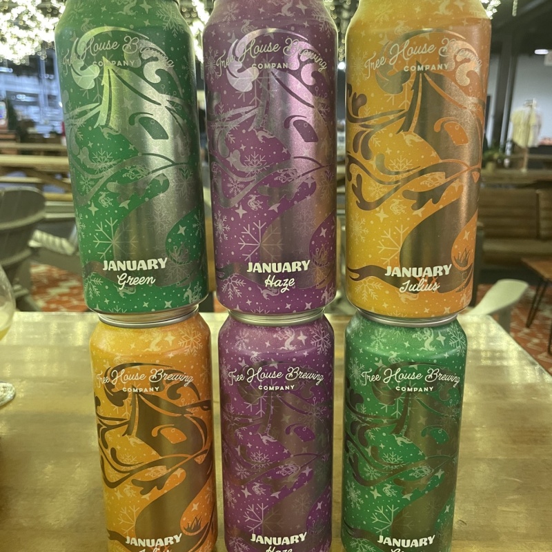 Tree House Brewing 2 * JANUARY JULIUS, 2 * JANUARY HAZE & 2 * JANUARY GREEN - 6 CANS TOTAL