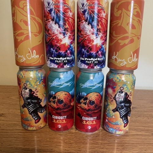 Tree House Brewing 2 * JJJUICEEE MACHINE, 2 * THE PRODIGAL HAZE PART XII, 2 * KING JULIUS, 2 * CURIOSITY 161 - 8 CANS TOTAL