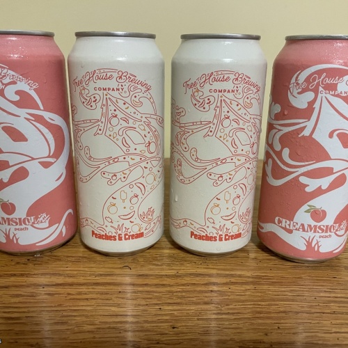 Tree House Brewing 2 * CREAMSICLE PEACH and 2 * PEACHES & CREAM - 4 CANS TOTAL