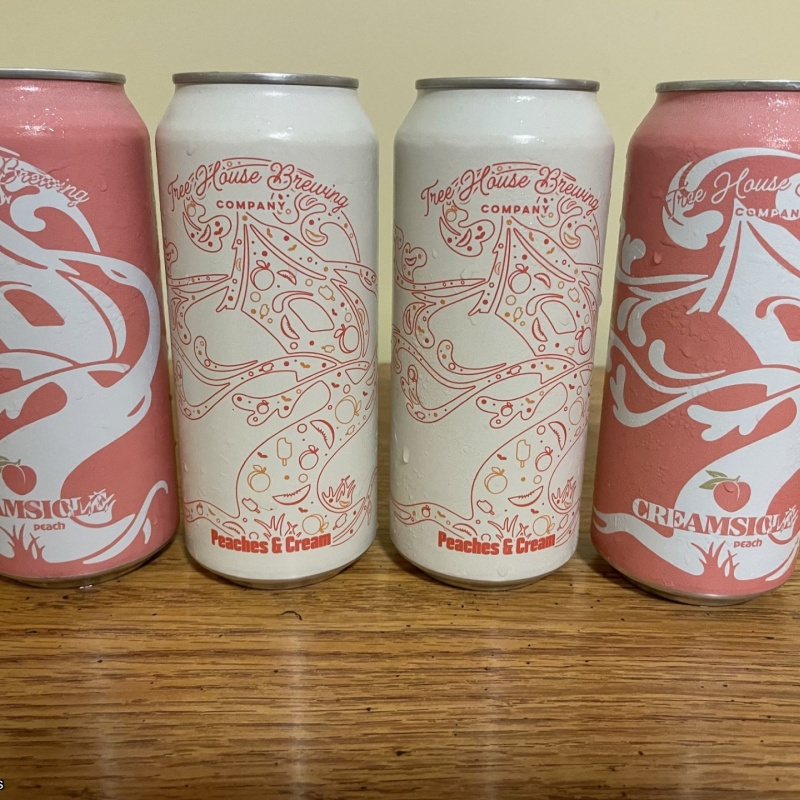 Tree House Brewing 2 * CREAMSICLE PEACH and 2 * PEACHES & CREAM - 4 CANS TOTAL
