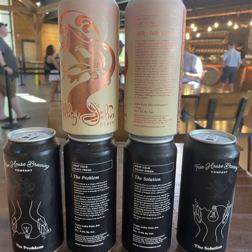 Tree House Brewing 2 * MILKY JULIUS PEACH, 2 * THE PROBLEM & 2 * THE SOLUTION - 6 CANS TOTAL