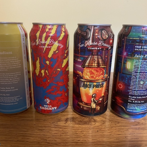 Tree House Brewing 2 * JUICE PRESS & 2 * MEGA RADIANT - 4 CANS TOTAL