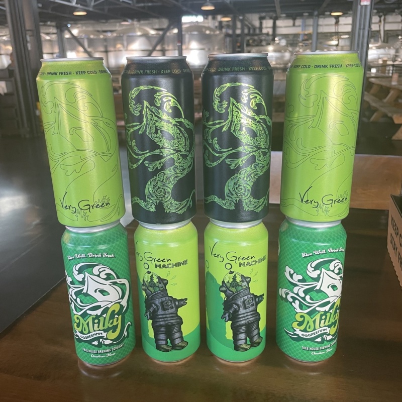 Tree House Brewing 2 * VERY GREEN MACHINE, 2 * VERY GREEN, 2 * MILKY GGGREENNN & 2 * VERY GGGREENNN - 8 CANS TOTAL