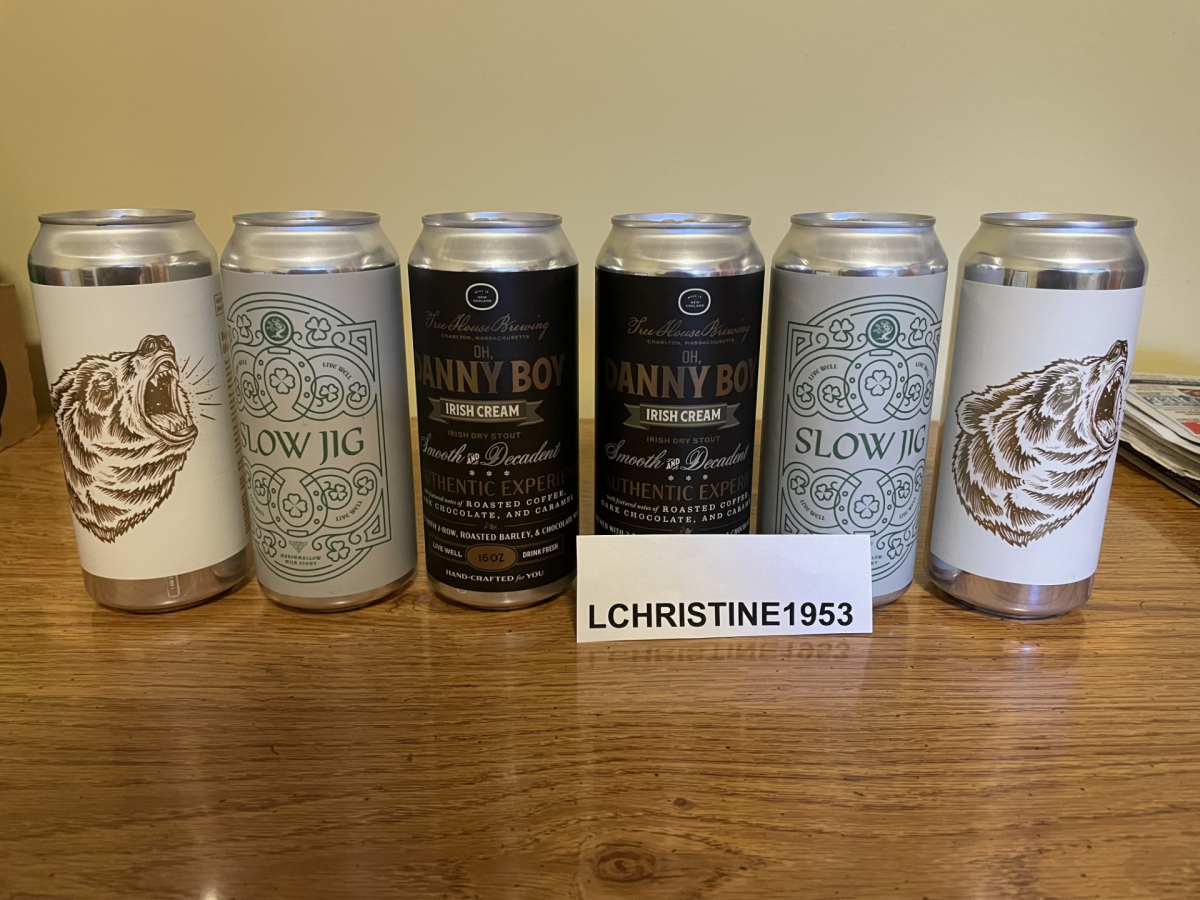 Tree House Brewing 2 * SLOW JIG, 2 * OH DANNY BOY IRISH CREAM & 2 * BEAR  HONEY - 6 CANS 03/15/2024 / MyBeerCollectibles